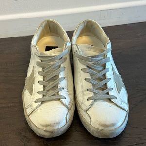 GOLDEN GOOSE Superstar Leather Sneakers Silver